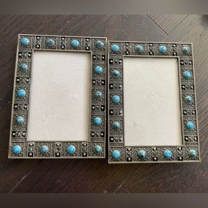2 for $10 Set of Bohemian metal jewel photo frames